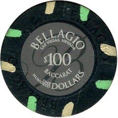 A Bellagio $100 casino chip