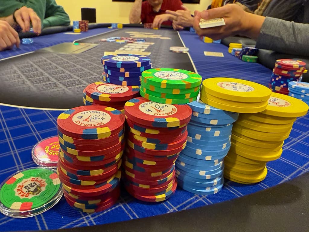 A set of casino-grade poker chips