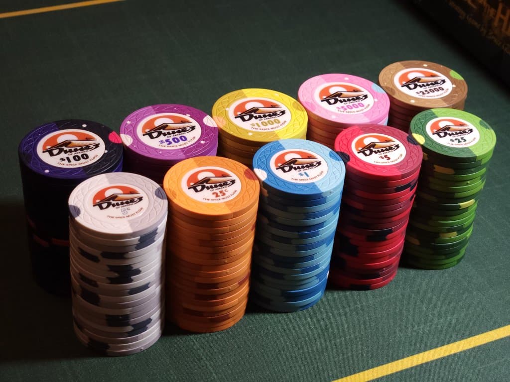 A custom High Score Chips poker set