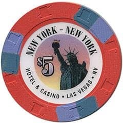 A New York-New York $5 casino chip