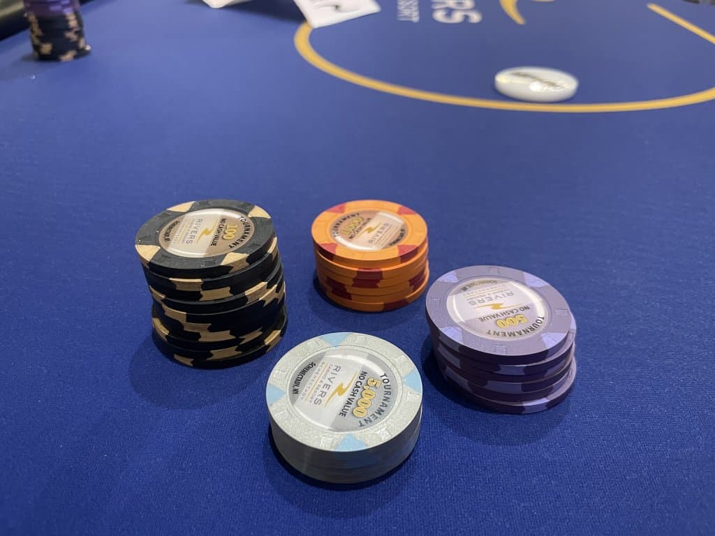 A small, modest set of poker chips — just enough to run a home game