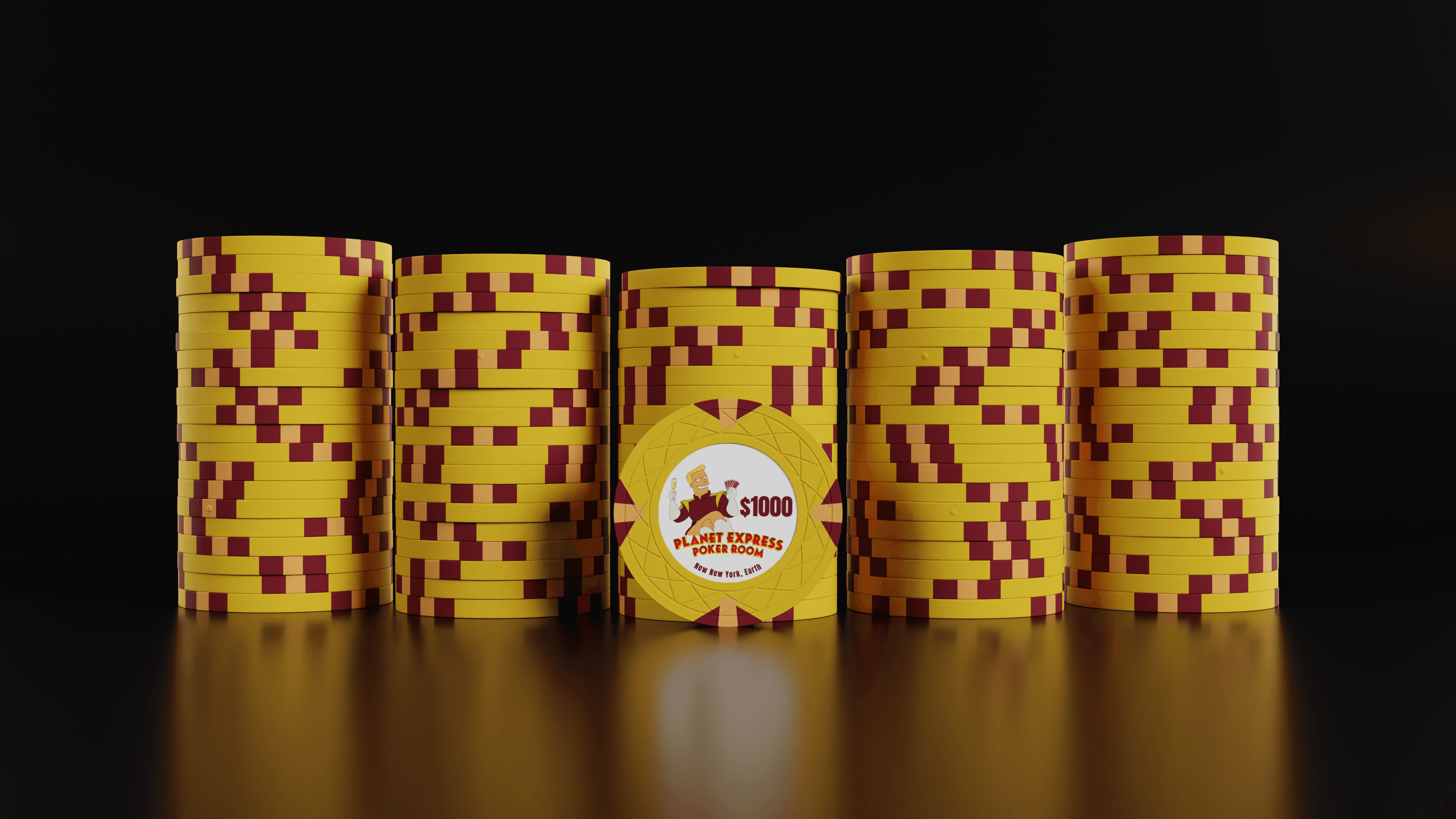 Planet Express Poker Room — $1,000 chips