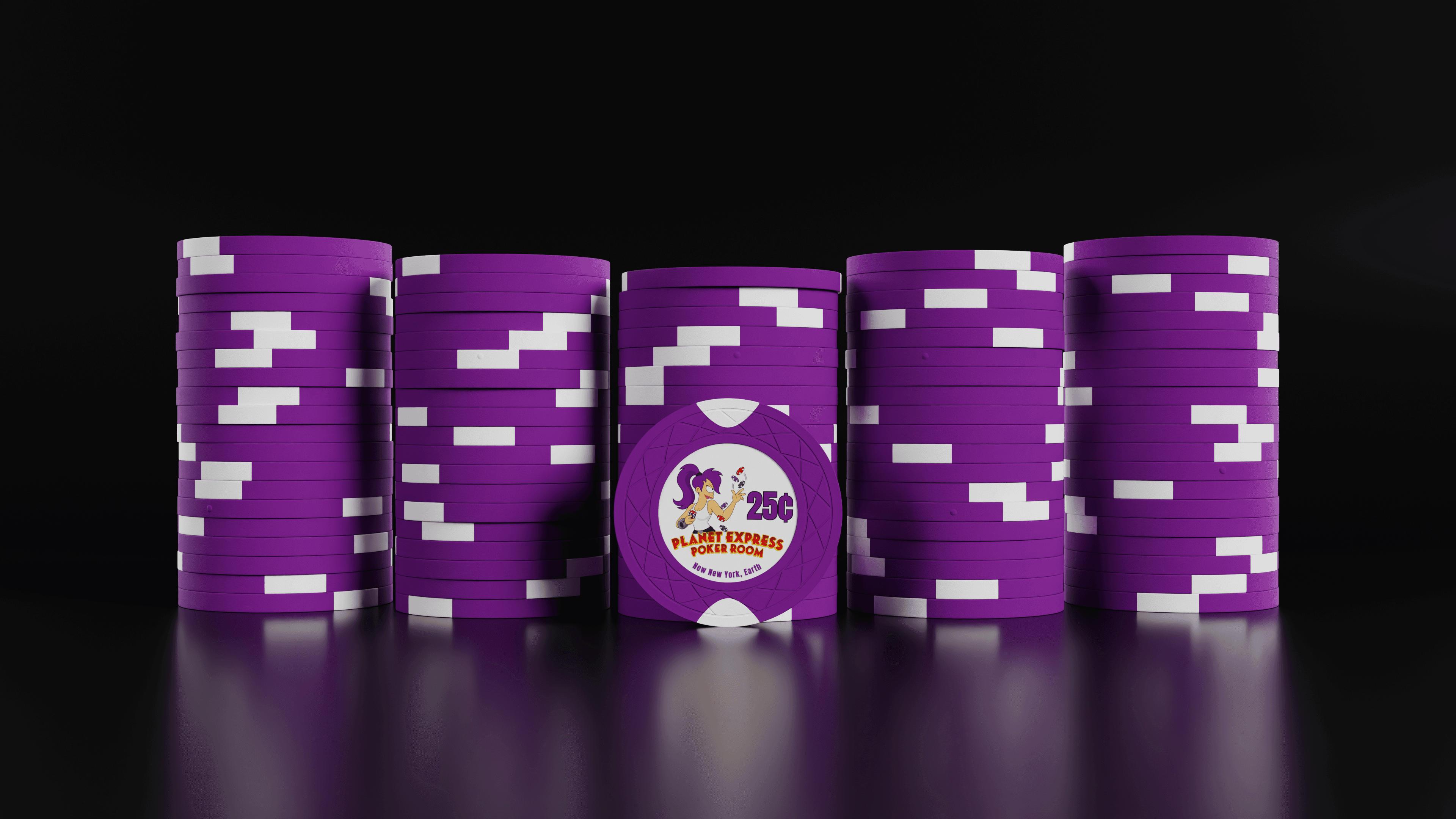 Planet Express Poker Room — 25¢ chips