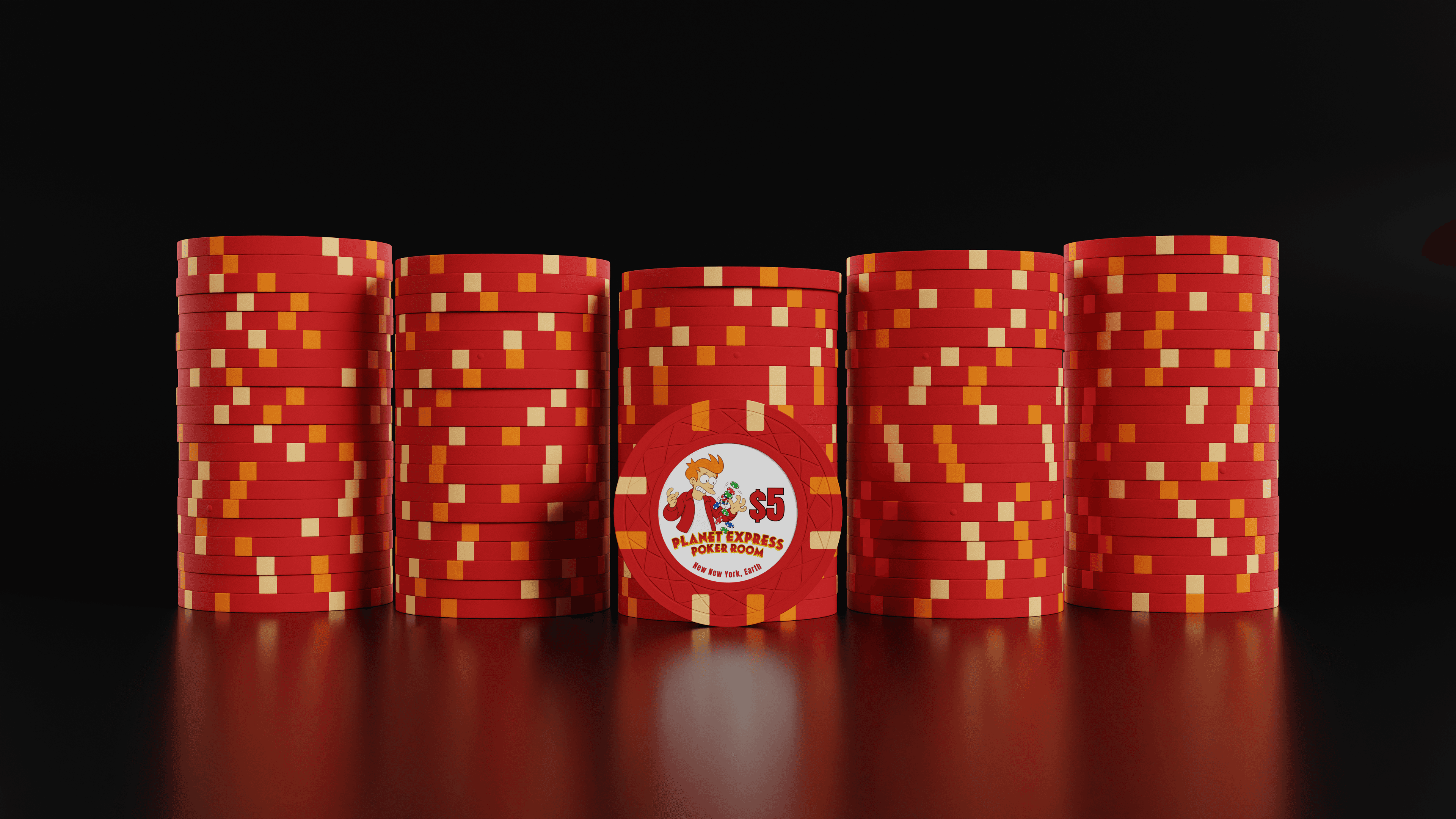 Planet Express Poker Room — $5 chips