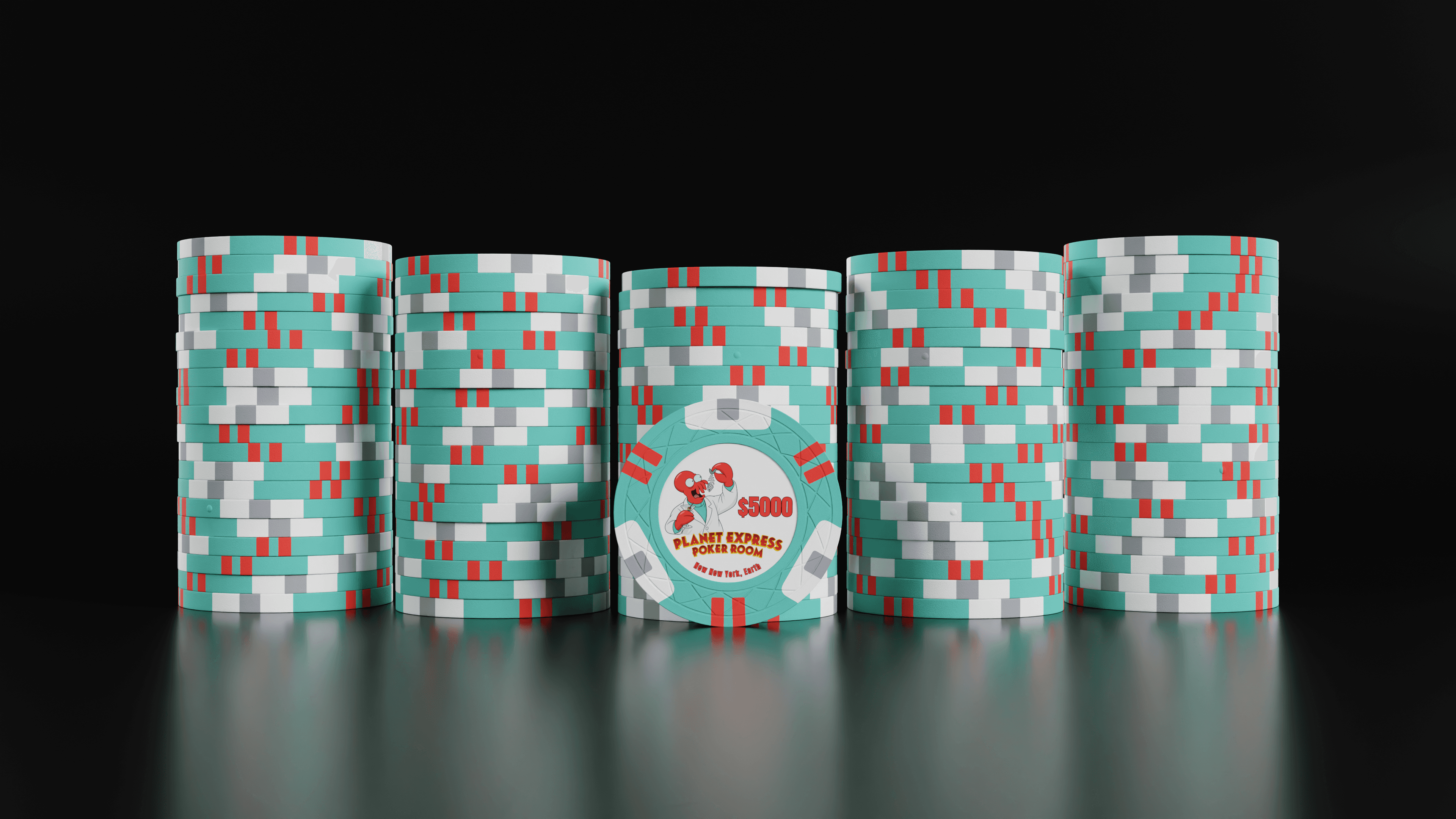 Planet Express Poker Room — $5,000 chips