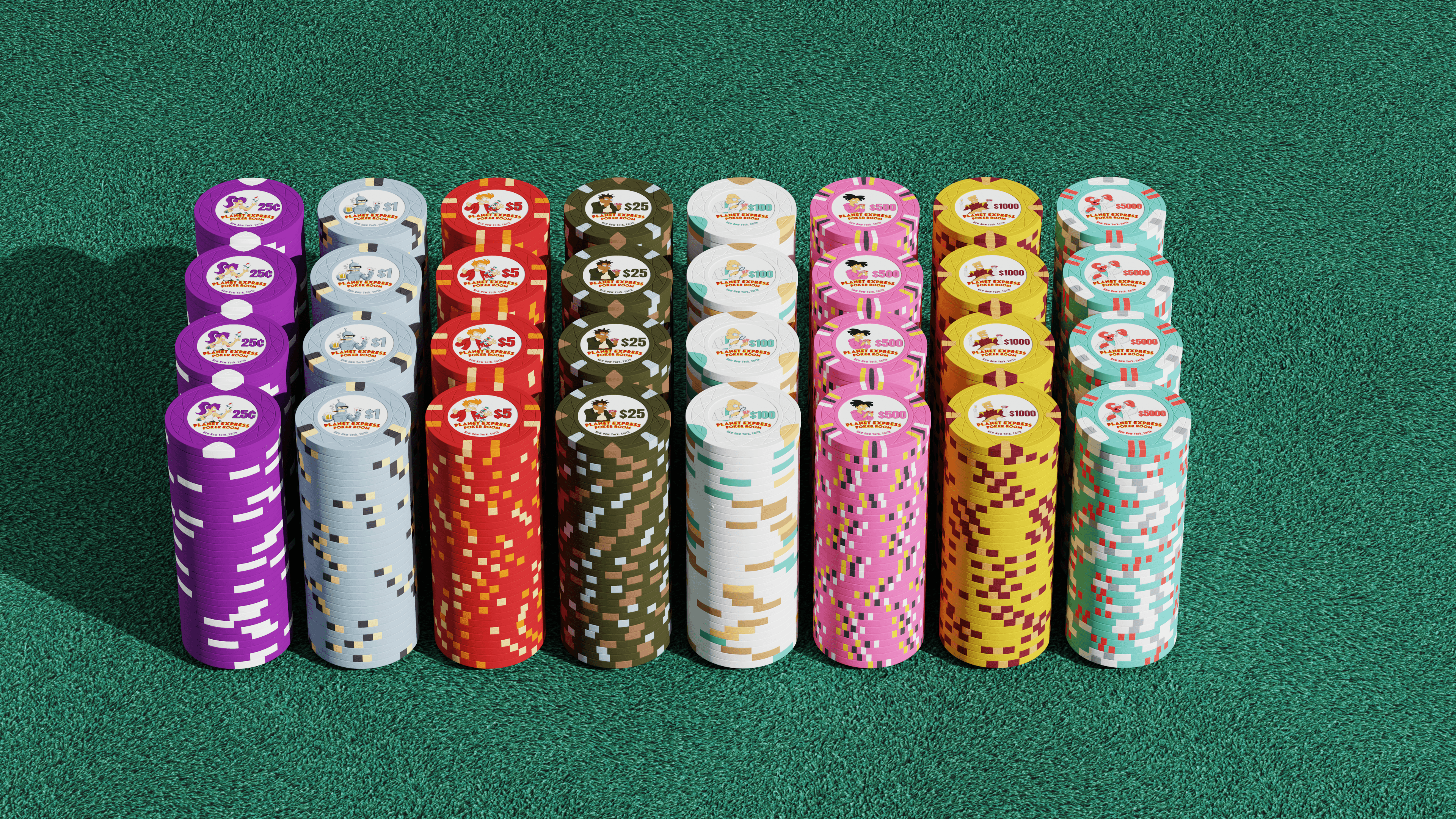 Planet Express Poker Room chips