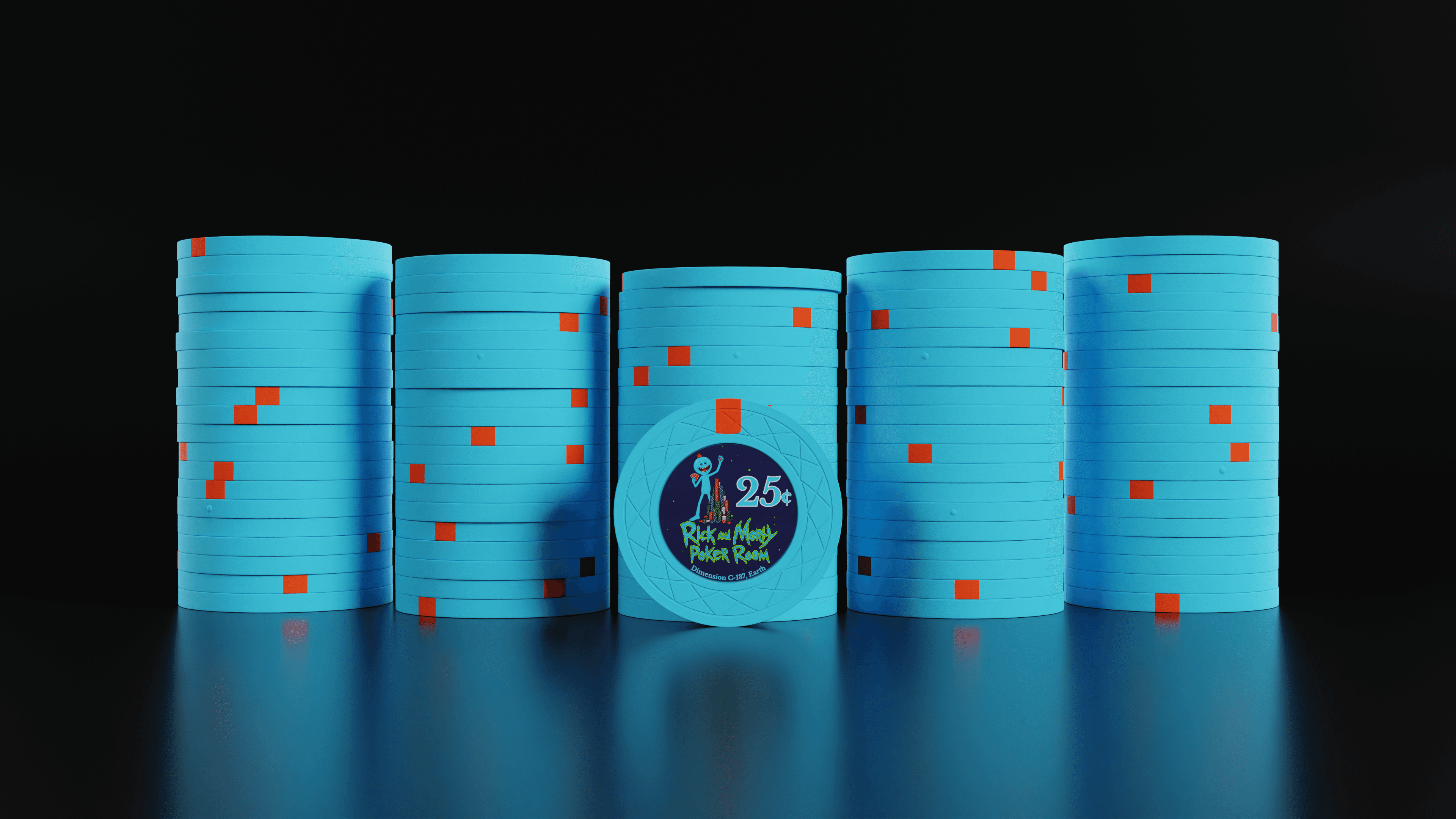 Rick and Morty Poker Room — 25¢ chips