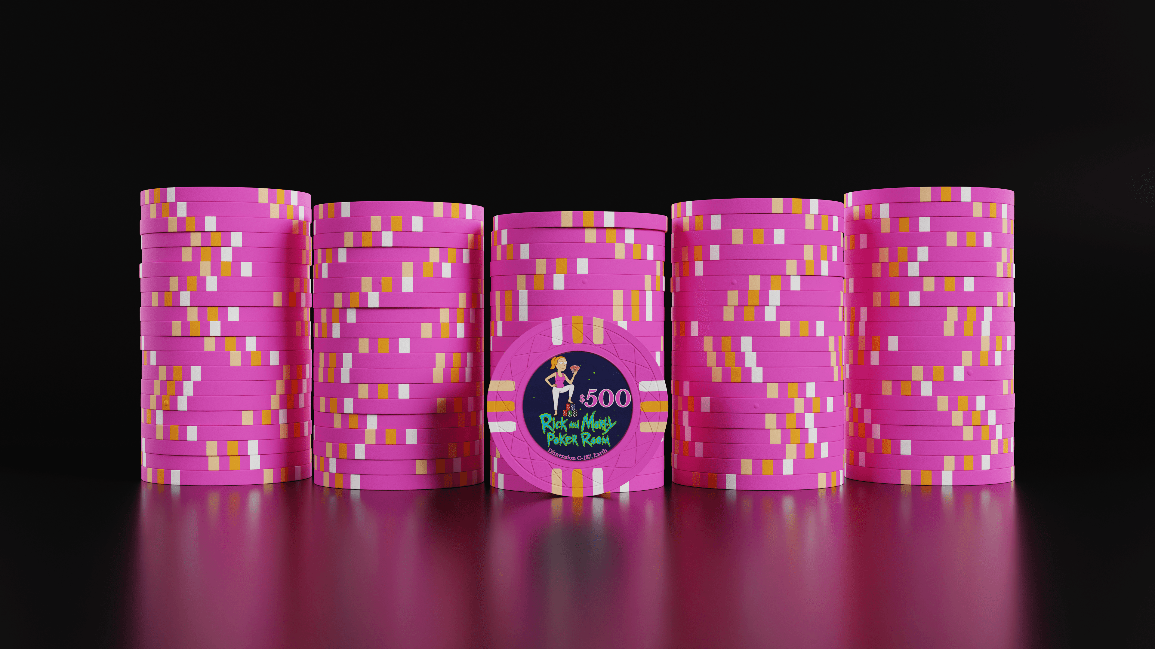 Rick and Morty Poker Room — $500 chips