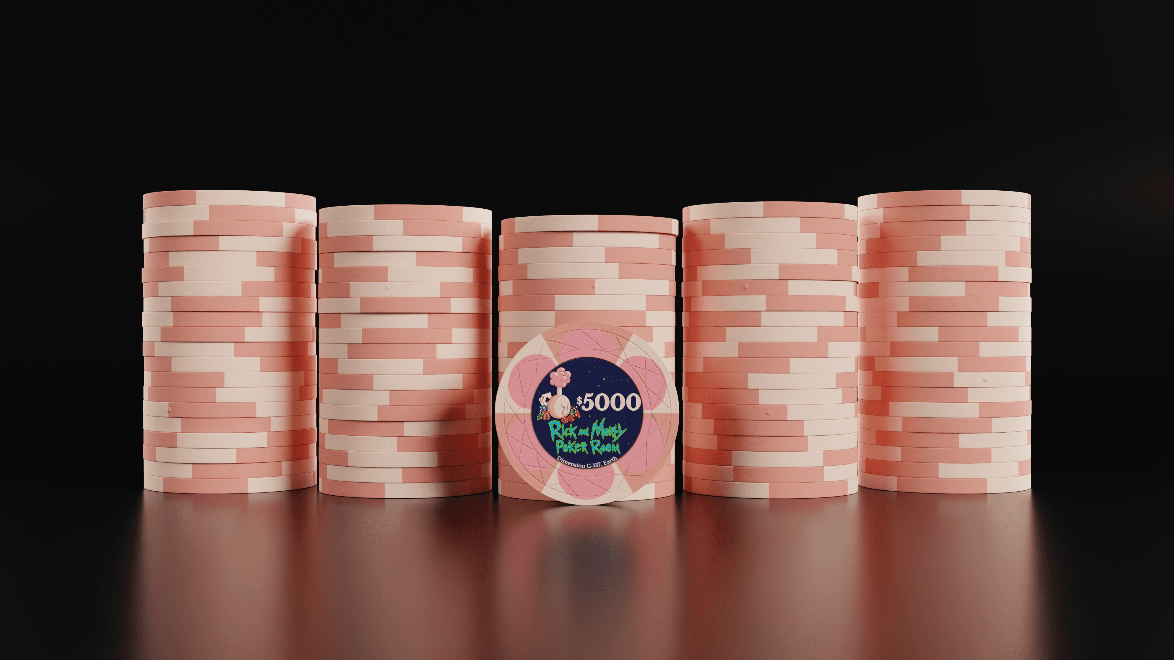 Rick and Morty Poker Room — $5,000 chips