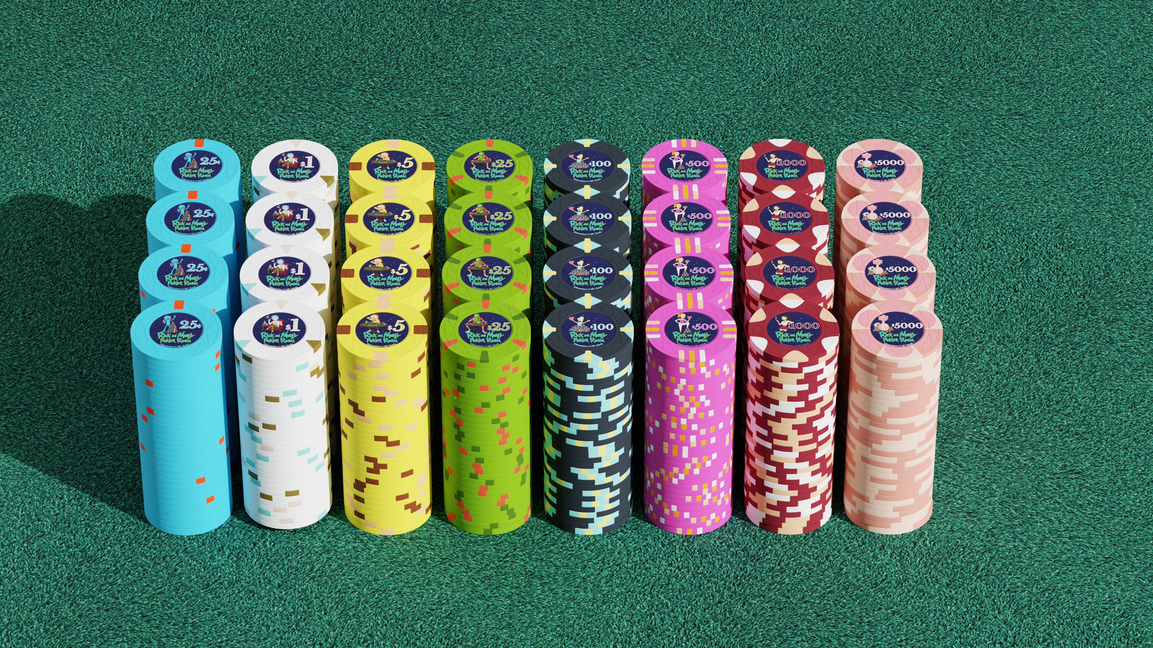 Rick and Morty Poker Room chips