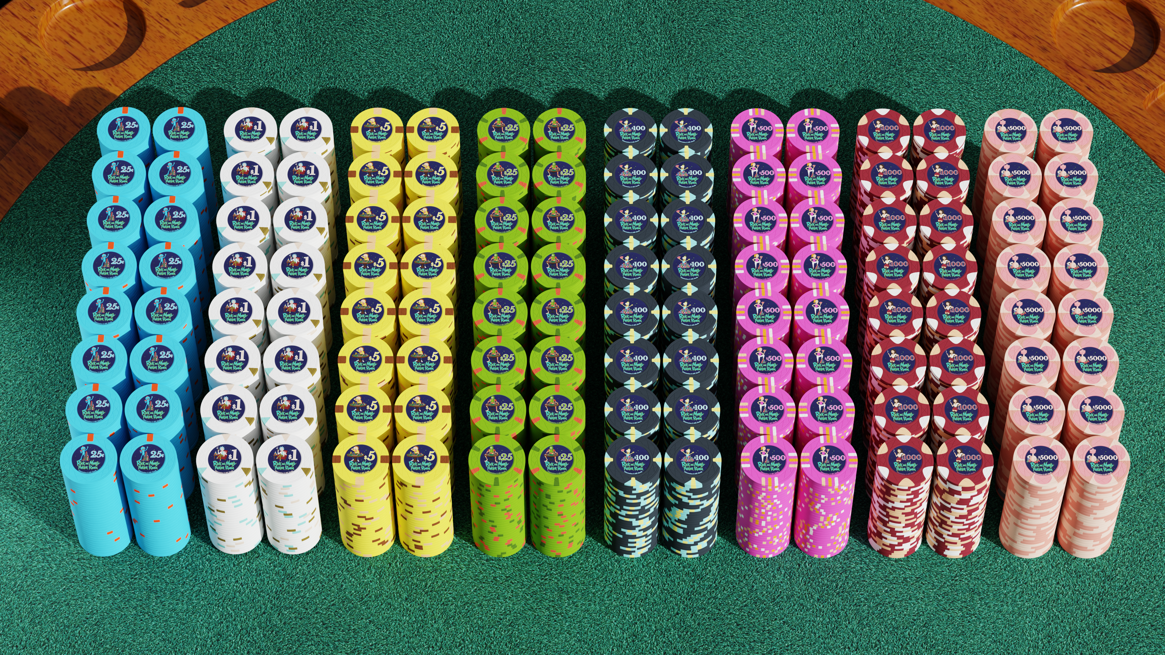 Rick and Morty Poker Room chips