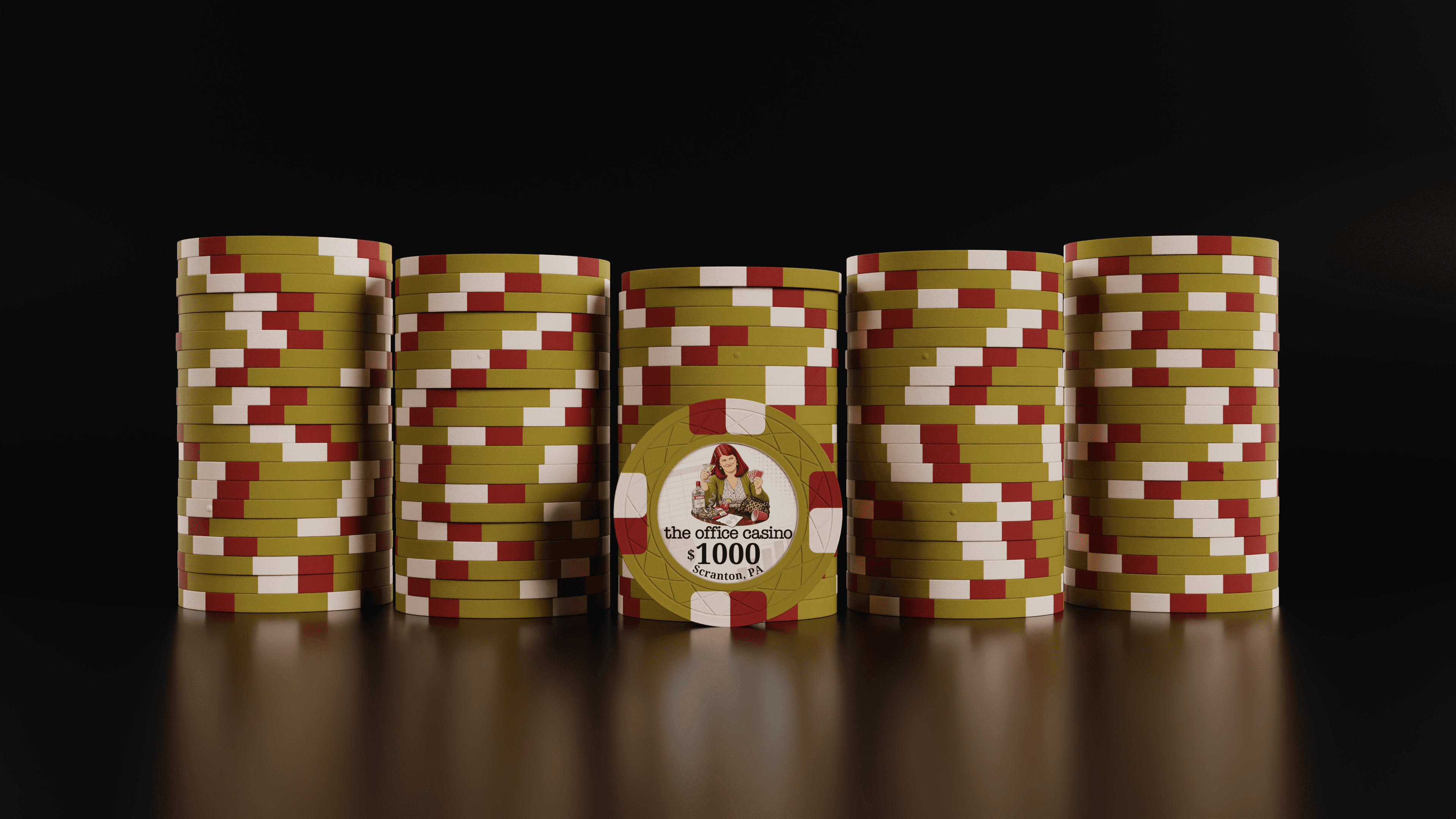 The Office Casino — $1,000 chips