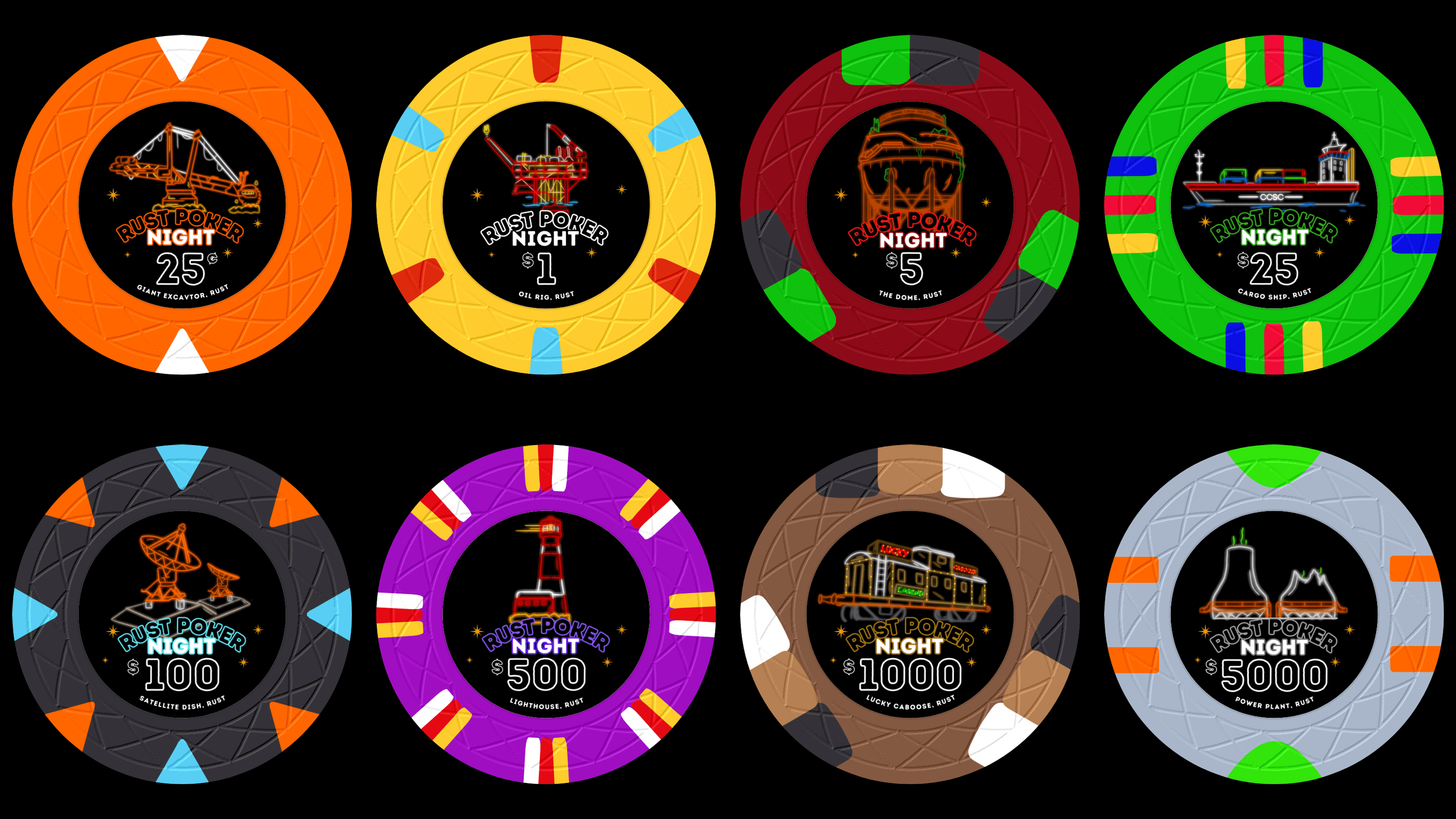 Rust Poker Night chips